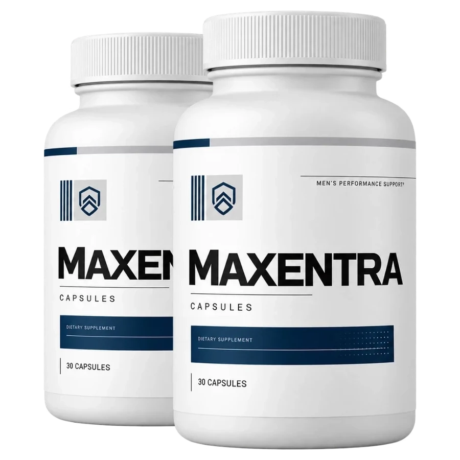 Maxentra men's performance support capsules, two bottles