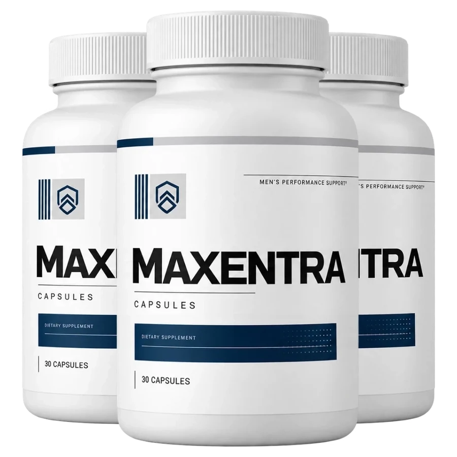 Three bottles of Maxentra capsules